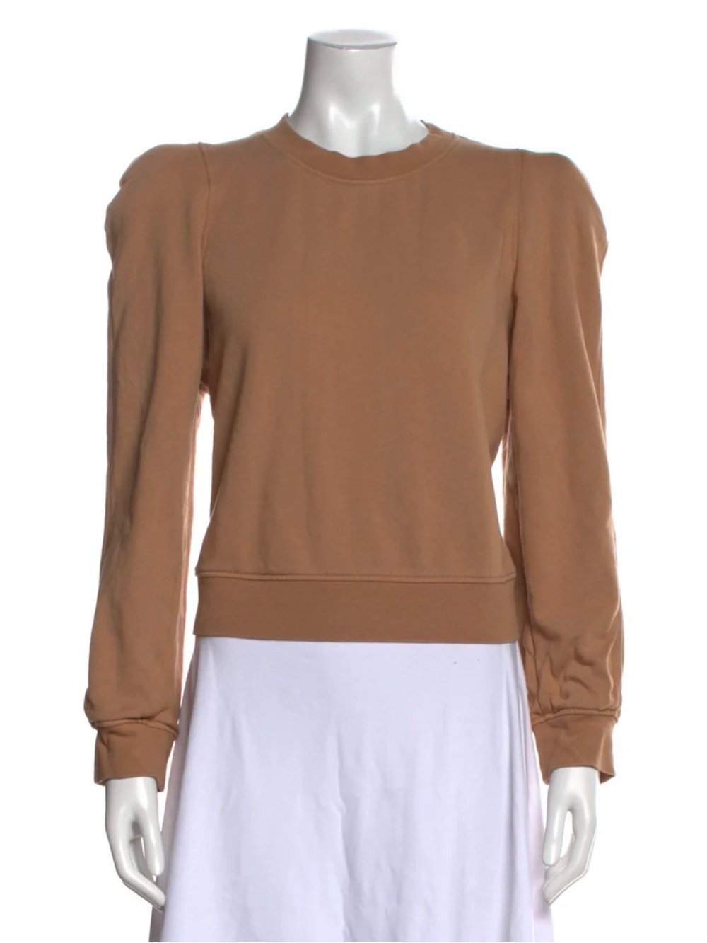 Rebecca Minkoff Women's Camel Crewneck Puff-Sleeve Sweatshirt